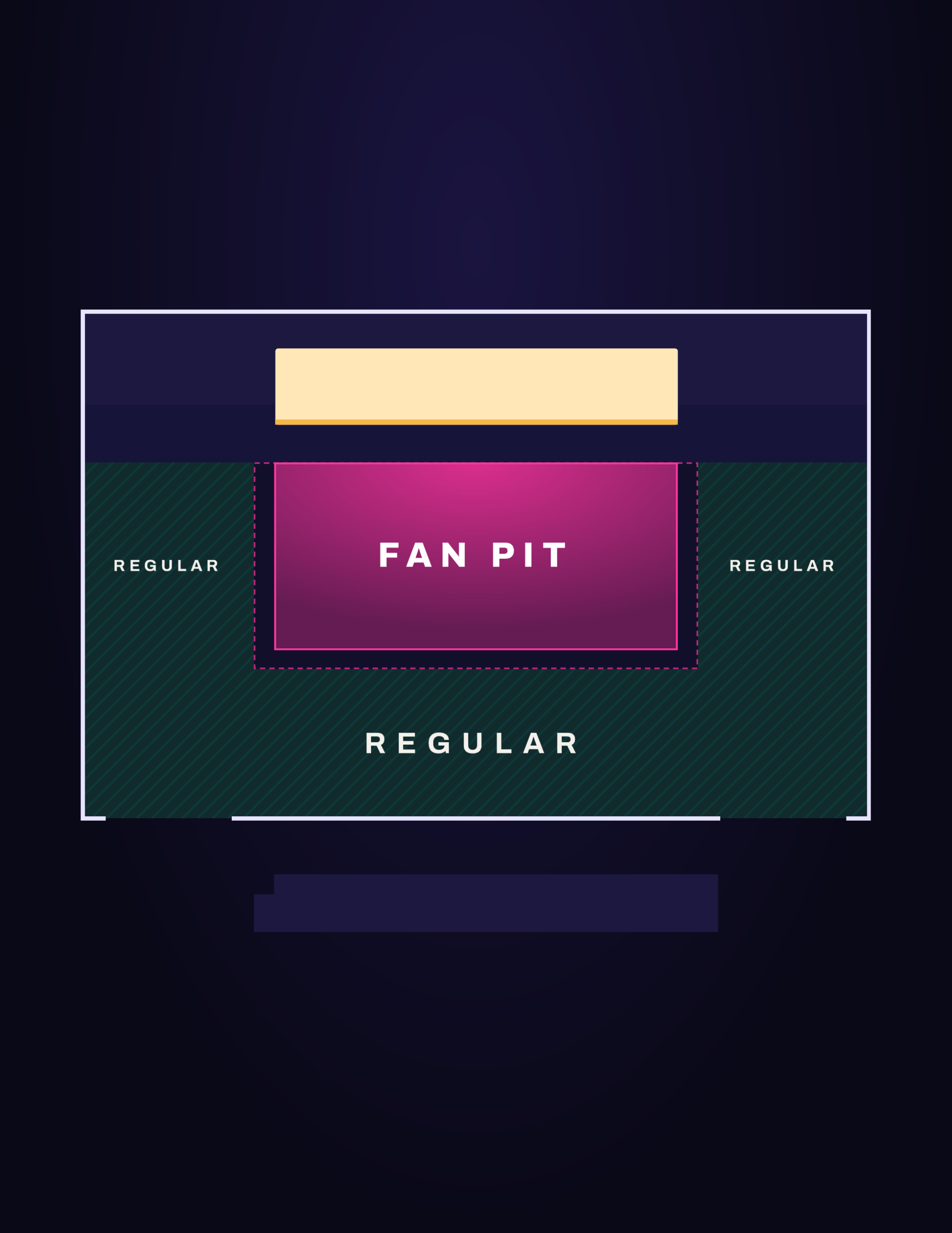 Disco Misr Fan Pit and Regular Area Layout